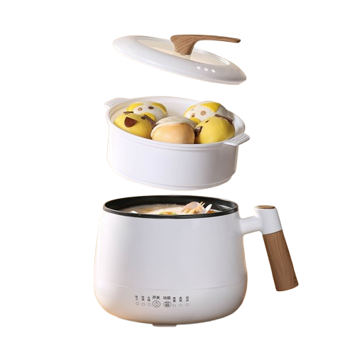 1.8L Integrated Electric Frying Pan and Cooking Pot Non-Stick Mini Multifunctional Pot for Student Household Use