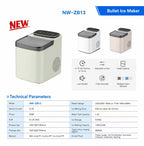 Household Electric Ice Maker with 66Lbs 30kg Fast Ice Production Compact Size Convenient Portable Ice Machines for Home Bar