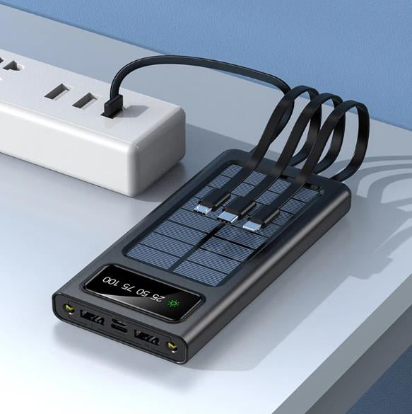 Solar Power Bank Fast Charging Portable Waterproof
