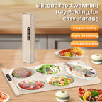 Silicone Electric Heated Food Warming Mat Foldable Portable