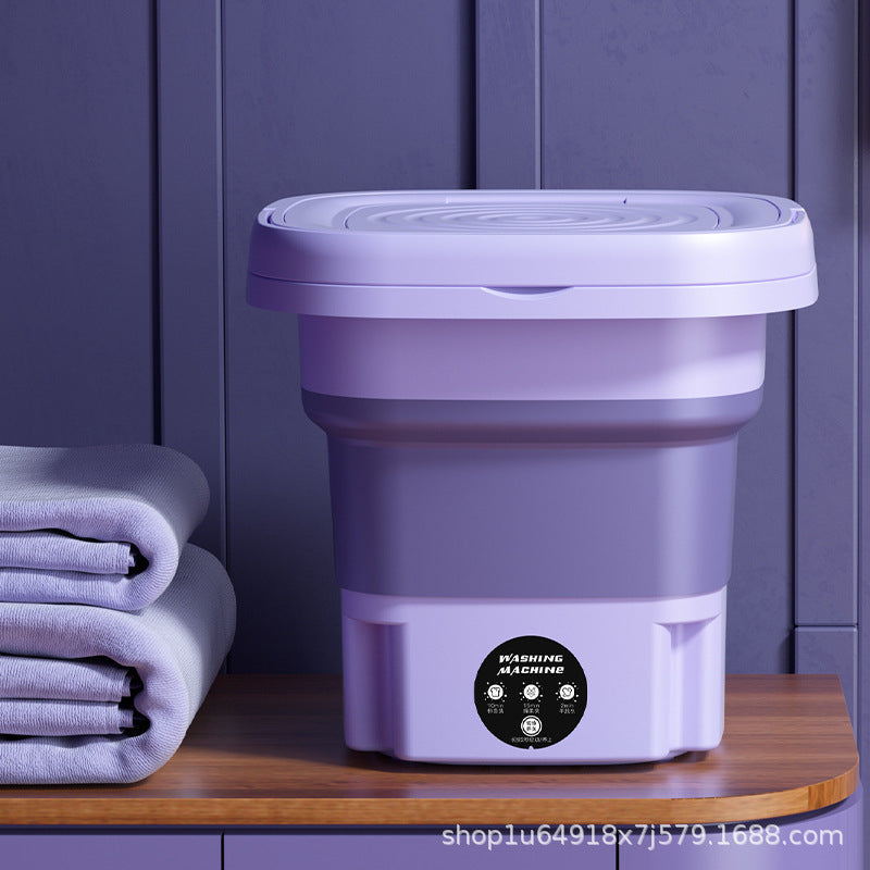 New 9L Underwear Socks Semi-automatic Foldable Tub Laundry Washer Portable Mini Folding Washing Machine With Spin Dry