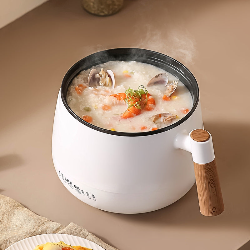 1.8L Integrated Electric Frying Pan and Cooking Pot Non-Stick Mini Multifunctional Pot for Student Household Use