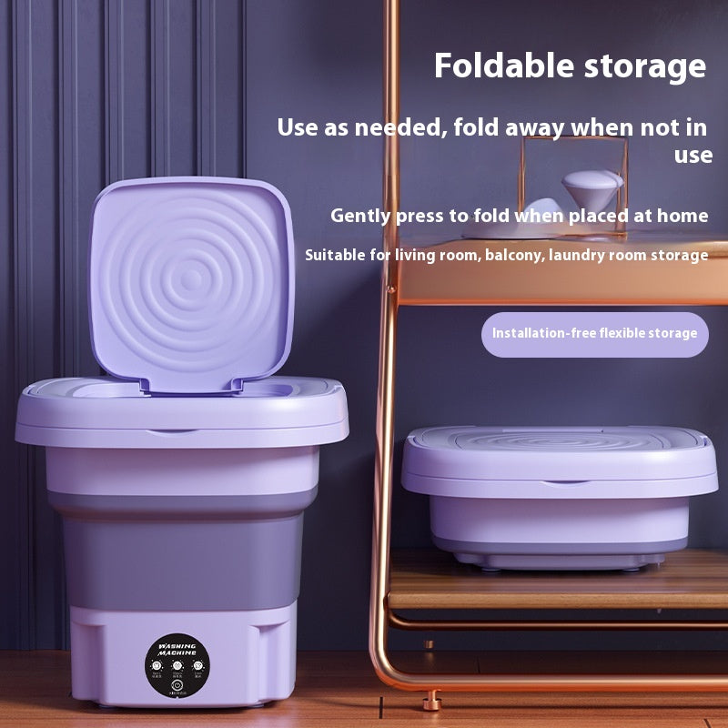 New 9L Underwear Socks Semi-automatic Foldable Tub Laundry Washer Portable Mini Folding Washing Machine With Spin Dry