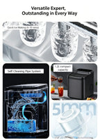 Household Electric Ice Maker with 66Lbs 30kg Fast Ice Production Compact Size Convenient Portable Ice Machines for Home Bar