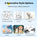 X16 Portable AI Mini Thermal Printer Smart Voice Control 203dpi Resolution Voice-to-image Generation For Kids