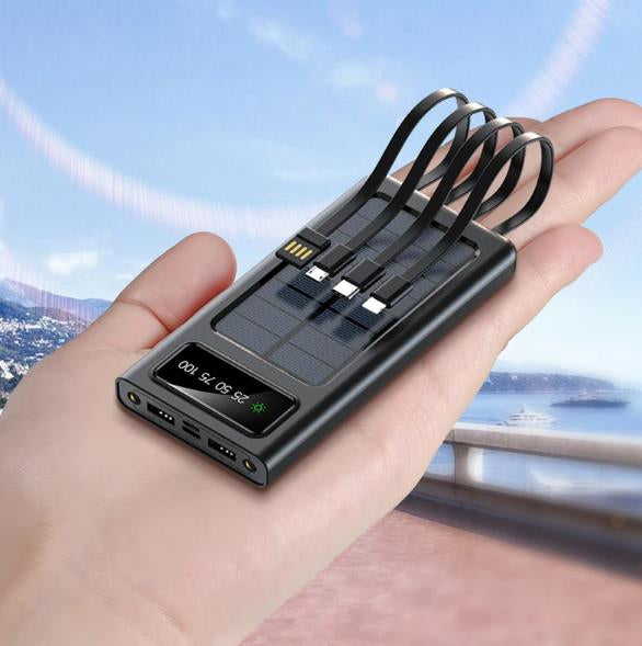 Solar Power Bank Fast Charging Portable Waterproof