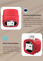 X16 Portable AI Mini Thermal Printer Smart Voice Control 203dpi Resolution Voice-to-image Generation For Kids