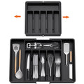 Spoons Forks Knives Kitchen Adjustable Flatware and Cutlery Holder Expandable Utensil Tray Drawer Organizer