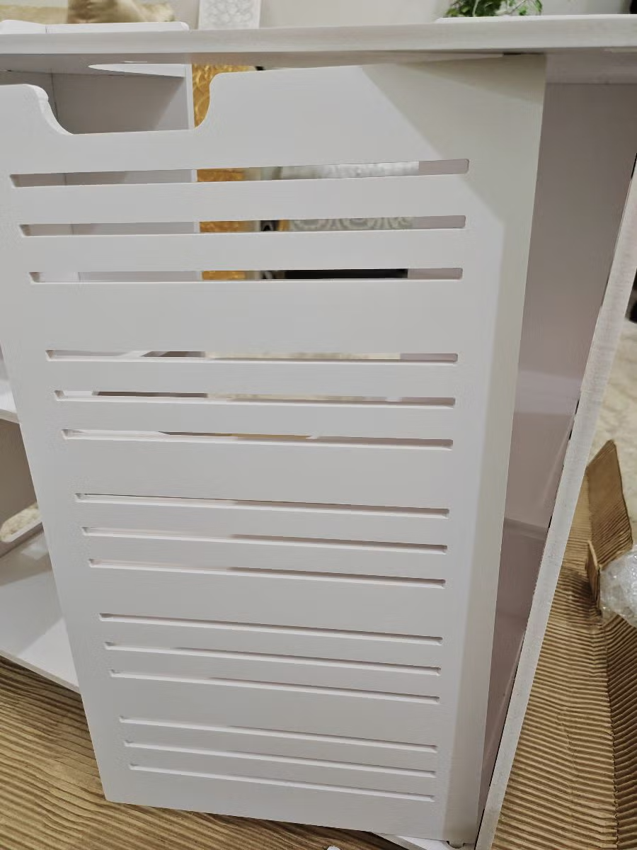 White Double Door under Basin and Sink Storage Cabinet, Space-Optimized Cupboard and Waterproof Vanity Storage Solution for Modern Bathroom and kitchen