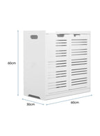 White Double Door under Basin and Sink Storage Cabinet, Space-Optimized Cupboard and Waterproof Vanity Storage Solution for Modern Bathroom and kitchen