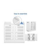 White Double Door under Basin and Sink Storage Cabinet, Space-Optimized Cupboard and Waterproof Vanity Storage Solution for Modern Bathroom and kitchen