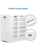 White Double Door under Basin and Sink Storage Cabinet, Space-Optimized Cupboard and Waterproof Vanity Storage Solution for Modern Bathroom and kitchen