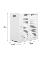 White Double Door under Basin and Sink Storage Cabinet, Space-Optimized Cupboard and Waterproof Vanity Storage Solution for Modern Bathroom and kitchen
