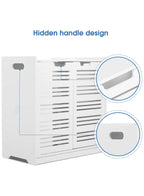 White Double Door under Basin and Sink Storage Cabinet, Space-Optimized Cupboard and Waterproof Vanity Storage Solution for Modern Bathroom and kitchen